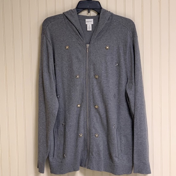 Chico's Jackets & Blazers - Chico's Grey Zip Up Jacket